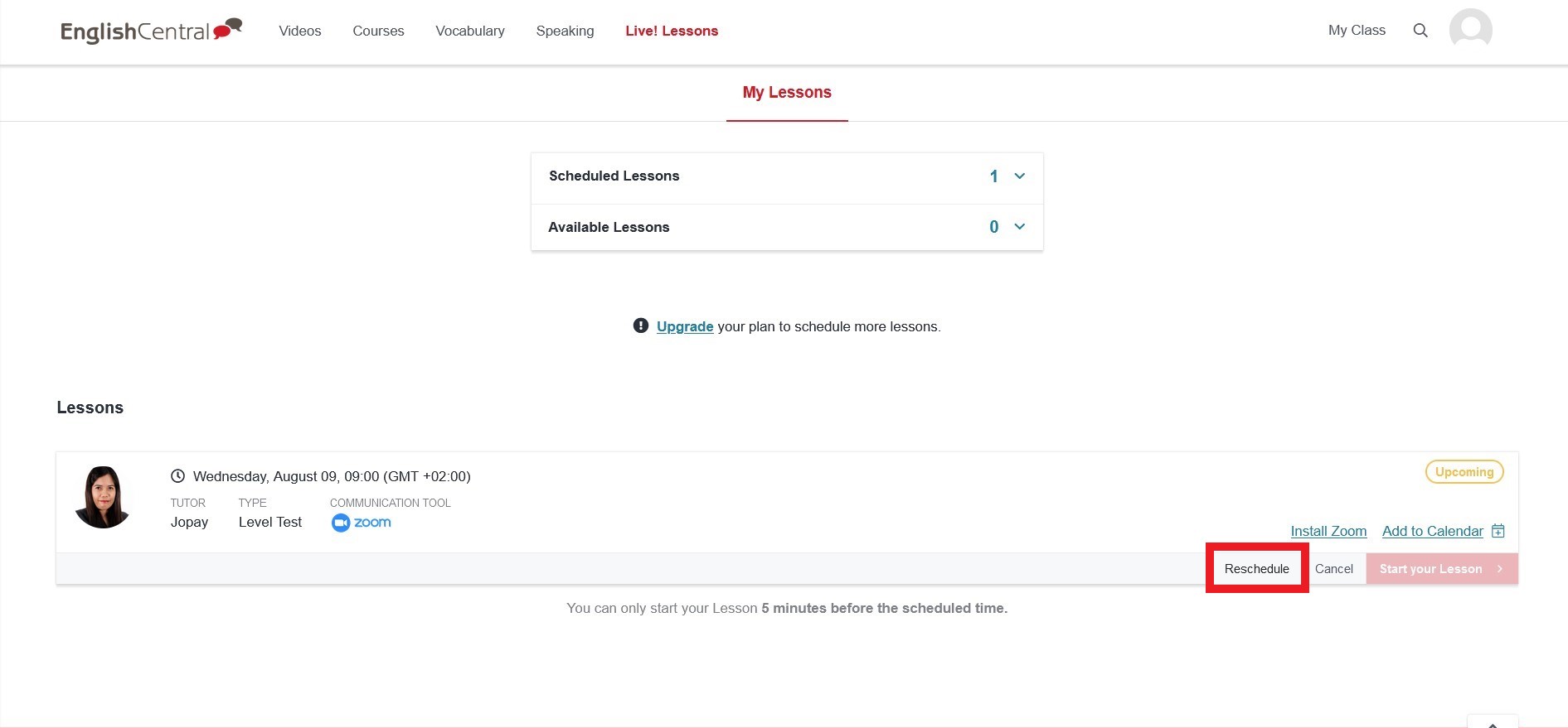 How can I reschedule my Level Test? Spot On Learning
